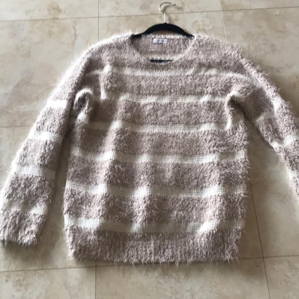 Calvin Klein sweater cream and beige stripes